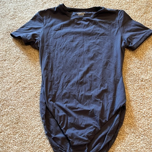 SKIMS Tops - Skims Gunmetal bodysuit